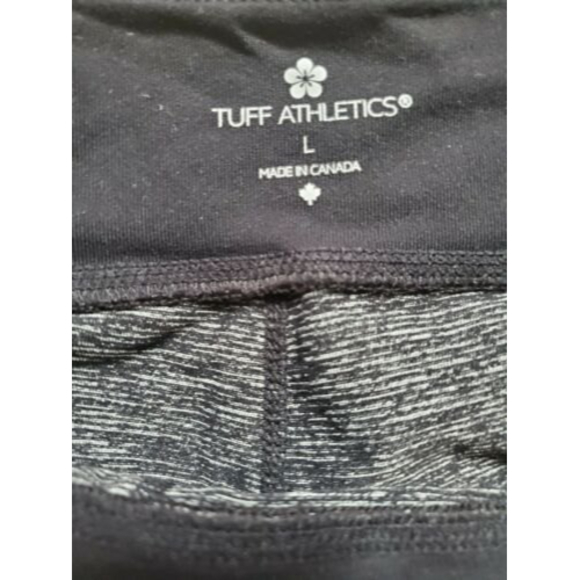 TUFF ATHLETICS ~ Full Length Leggings Black & Gray Print Women’s Size Large - Picture 5 of 5